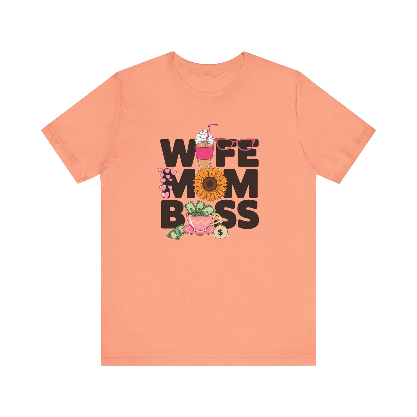 Wife Mom Boss – Jersey Short Sleeve Tee