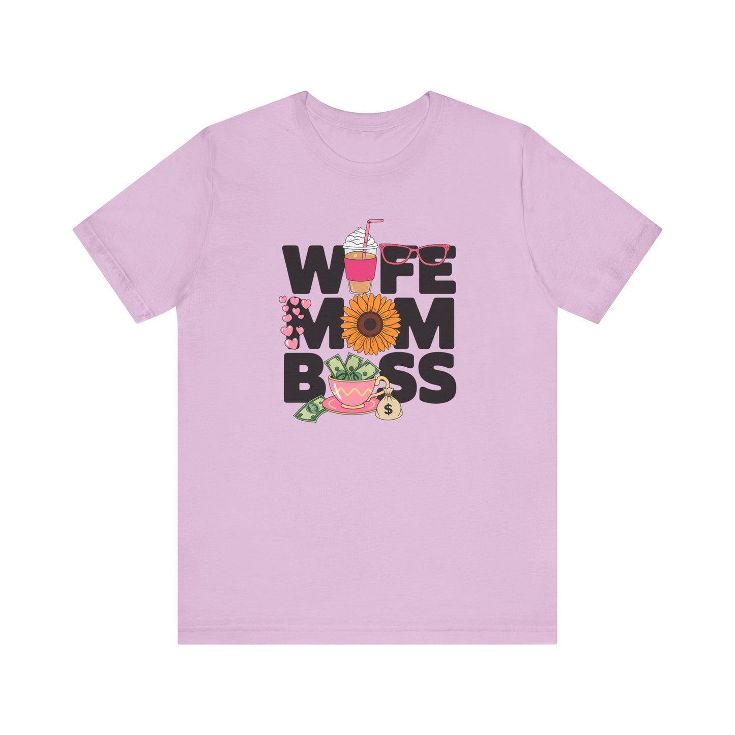 Wife Mom Boss – Jersey Short Sleeve Tee