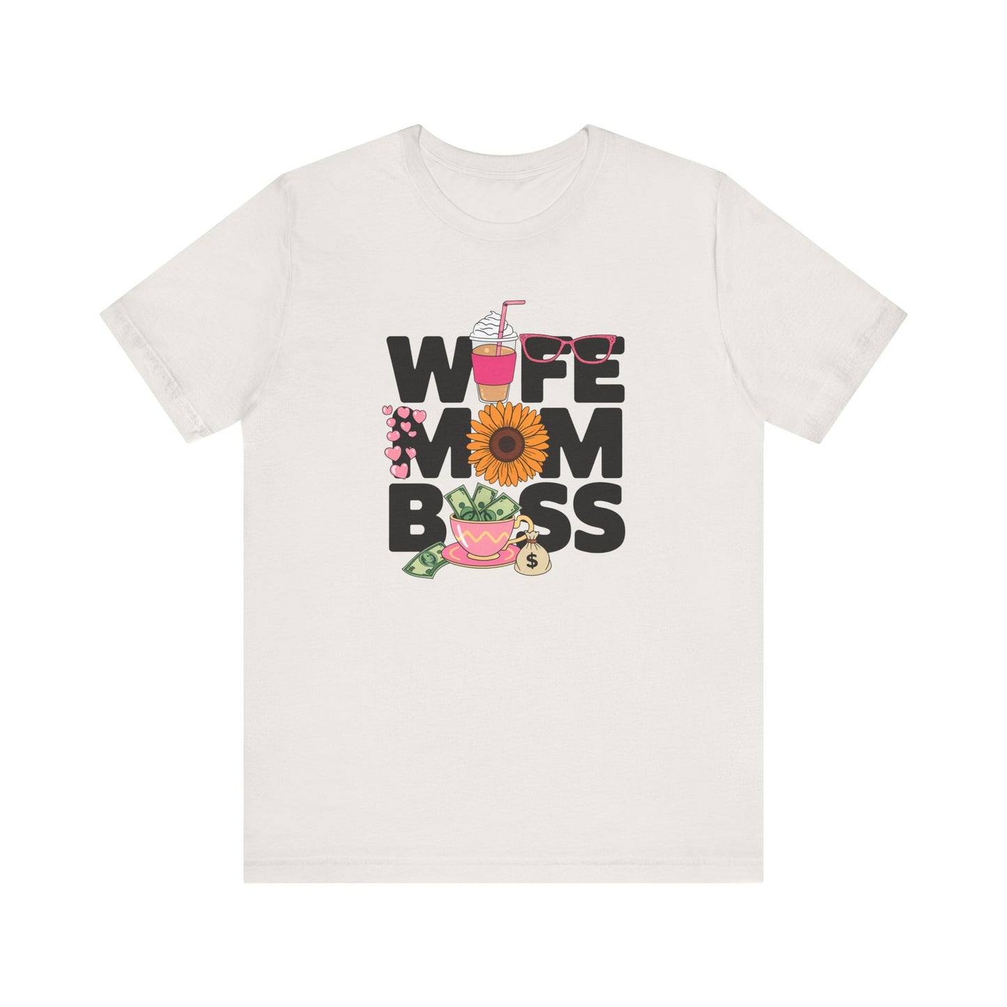 Wife Mom Boss – Jersey Short Sleeve Tee