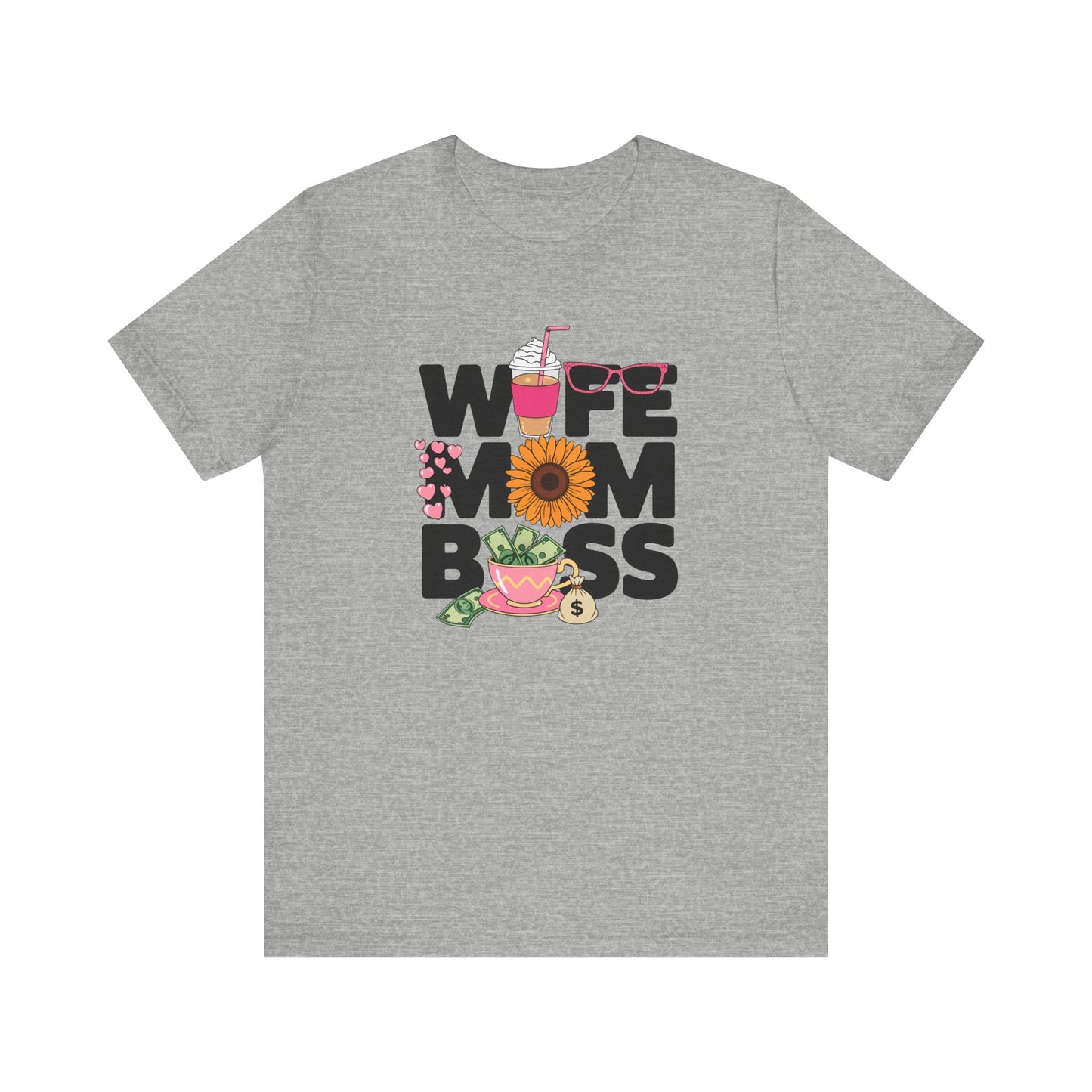 Wife Mom Boss – Jersey Short Sleeve Tee