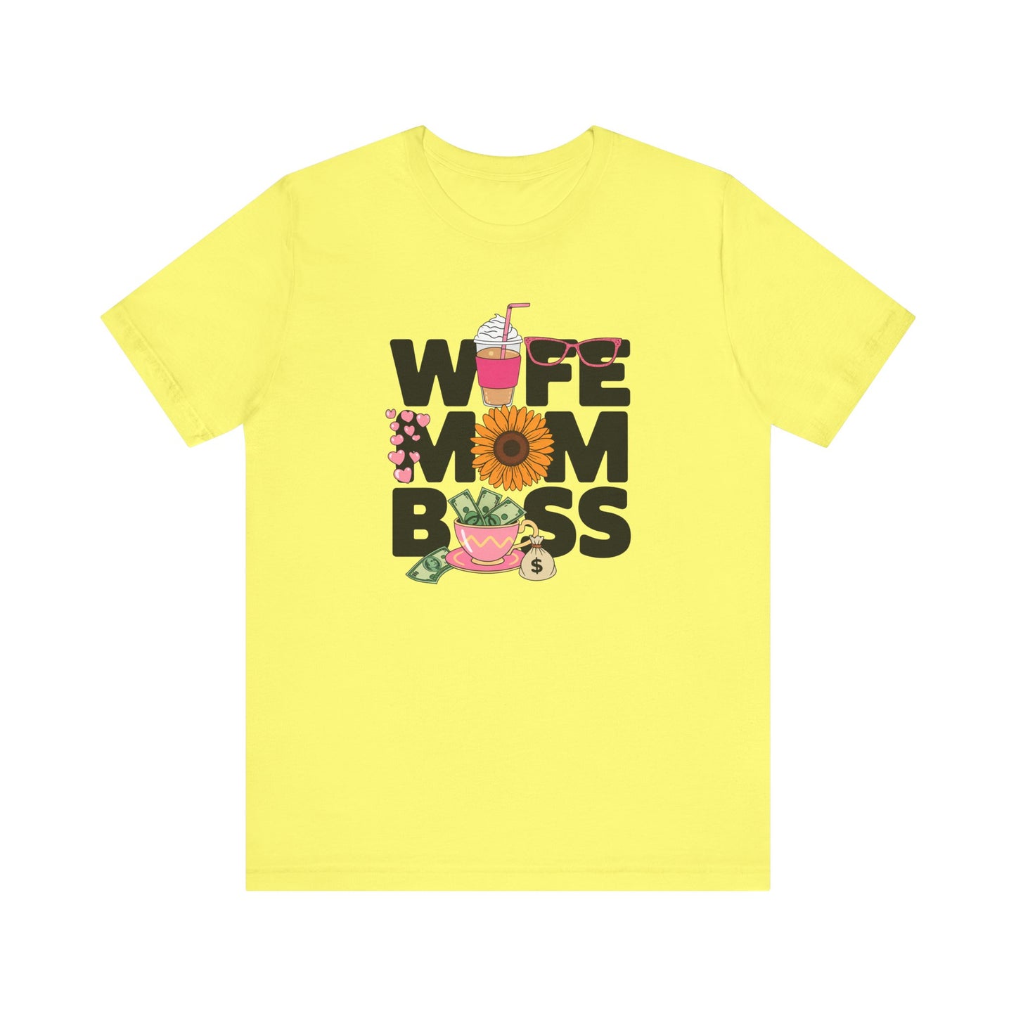 Wife Mom Boss – Jersey Short Sleeve Tee