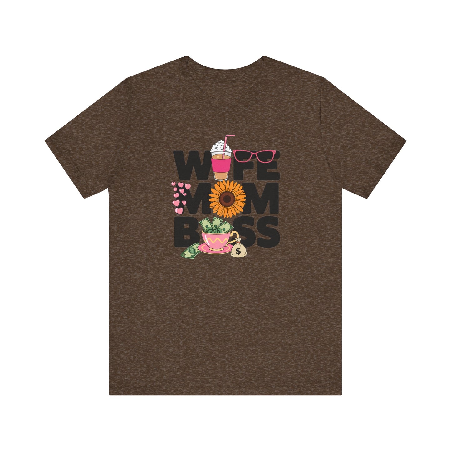 Wife Mom Boss – Jersey Short Sleeve Tee