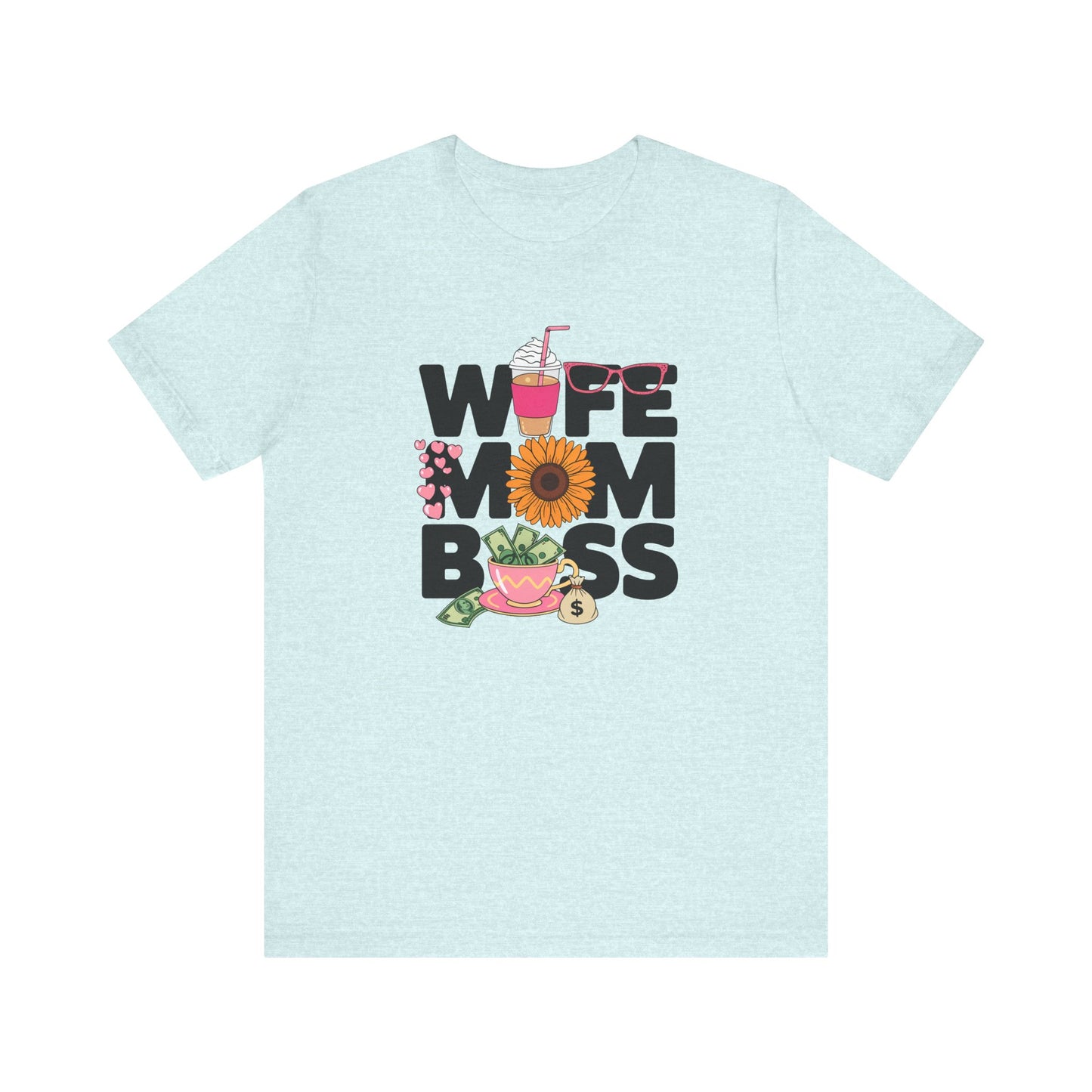 Wife Mom Boss – Jersey Short Sleeve Tee