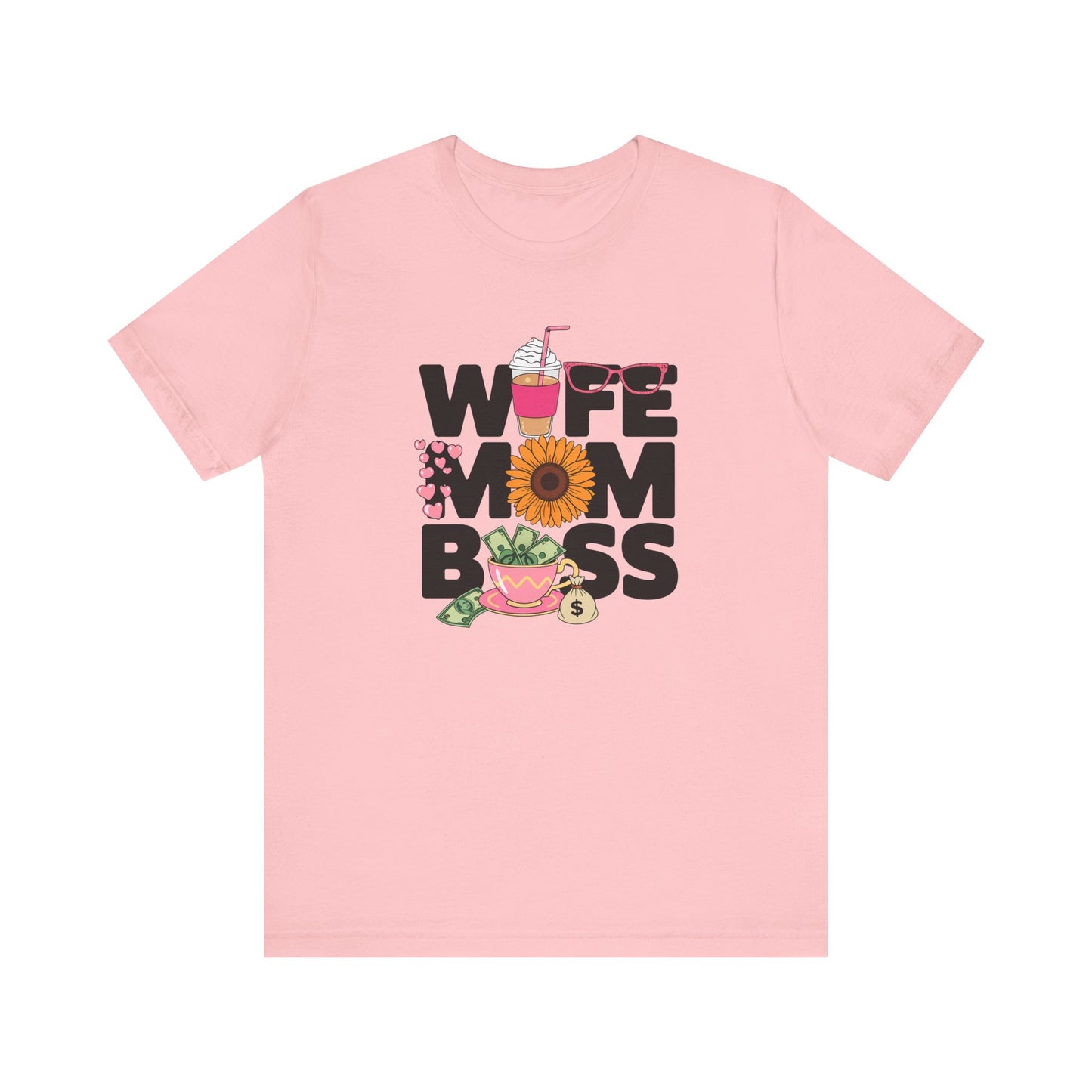 Wife Mom Boss – Jersey Short Sleeve Tee